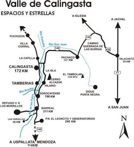 Mapa de Calingasta San Juan
